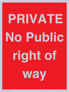 PRIVATE No Public right of way